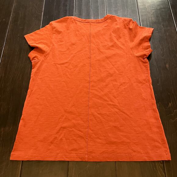 Rag & Bone Crewneck The Sub Tee Short Sleeve Rust Red Women's Size L - Picture 5 of 6